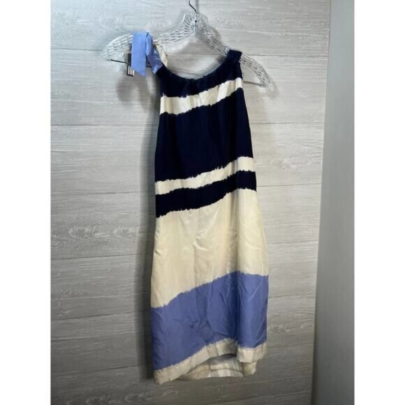 Banana Republic‎ Tie Neck Color Block Dress Size 0 - Picture 2 of 5